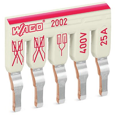 WAGO TOPJOB S Series Staggered Jumper for Use with DIN Rail Terminal Block, 25A [2002-475]; 278-3258