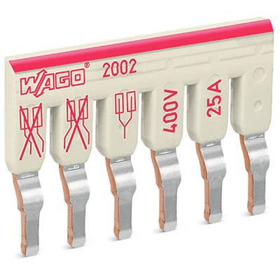 WAGO TOPJOB S Series Staggered Jumper for Use with DIN Rail Terminal Block, 25A [2002-476]; 278-3259
