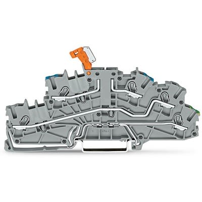 WAGO 2003-6641 TOPJOB S Series Grey, 2.5mm², 3-Level, Push-In Cage Clamp Termination [2003-6641]; 278-3282