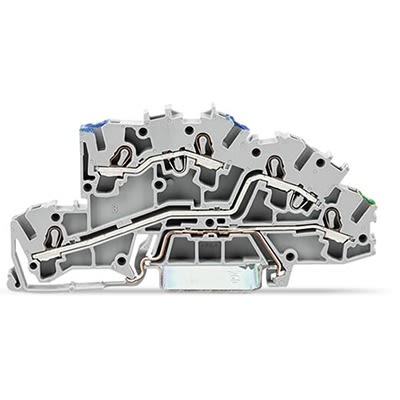 WAGO 2003-7646 TOPJOB S Series Grey, 2.5mm², 3-Level, Push-In Cage Clamp Termination [2003-7646]; 278-3288