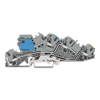 WAGO 2005-7641 TOPJOB S Series Grey, 4mm², 3-Level, Push-In Cage Clamp Termination [2005-7641]; 278-3295