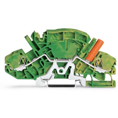 WAGO 2007-8807 TOPJOB S Series Green, Yellow, 6mm², 1-Level, Push-In Cage Clamp Termination [2007-8807]; 278-3310