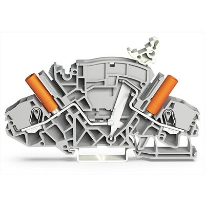 WAGO 2007-8811 TOPJOB S Series Grey, 6mm², 1-Level, Push-In Cage Clamp Termination [2007-8811]; 278-3313