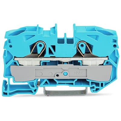 WAGO 2016-1204 TOPJOB S Series Blue, 16mm², 1-Level, Push-In Cage Clamp Termination, ATEX, EAC Ex, IECEx [2016-1204]; 278-3322
