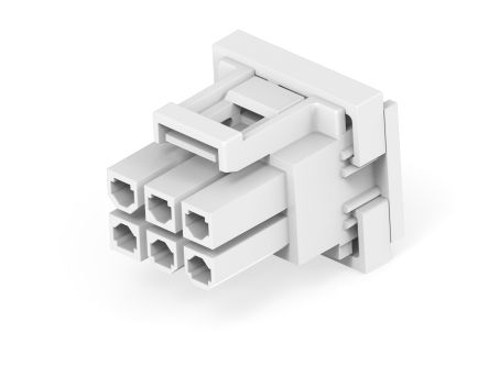 TE Connectivity Rectangular Connector Housings, 6 Way, 9A, Socket, VAL-U-LOK, Cable Mount [2385532-6]; 278-3350