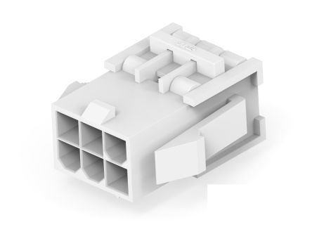 TE Connectivity Rectangular Connector Housings, 6 Way, 9A, PIN, VAL-U-LOK, Panel Mount [2385533-6]; 278-3357
