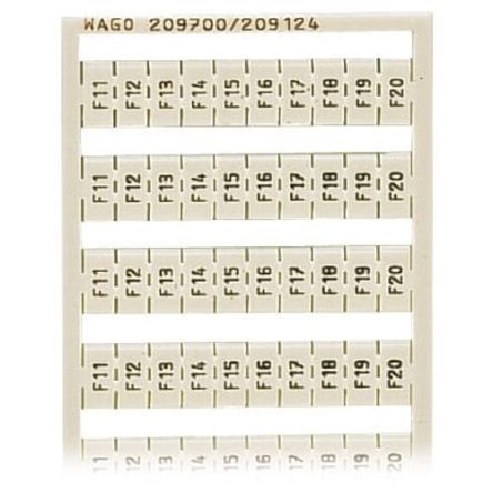 WAGO, 209 Marking Card [209-787]; 278-3767