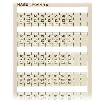 WAGO, 209 Marker Card for use with  for use with Terminal Blocks [209-934]; 278-3788