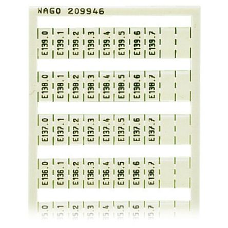 WAGO, 209 Marking Card [209-946]; 278-3800