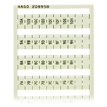 WAGO, 209 Marker Card for use with  for use with Terminal Blocks [209-958]; 278-3812