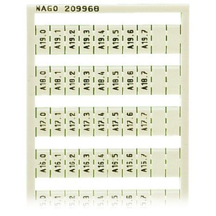 WAGO, 209 Marker Card for use with  for use with Terminal Blocks [209-968]; 278-3823