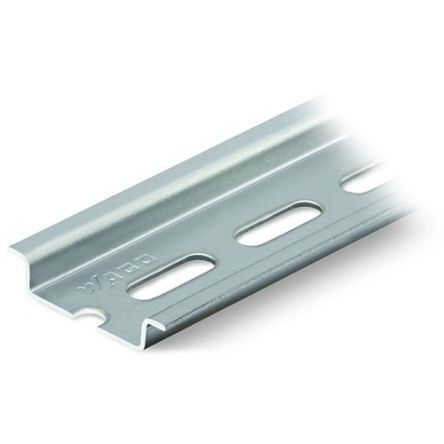 WAGO Steel DIN Rail, C Compatible, 2000mm x 35mm x 8mm [210-115]; 278-3861