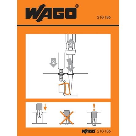 WAGO Pre-Printed Label [210-186]; 278-3873