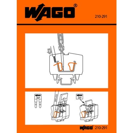 WAGO Pre-Printed Label-For Front-Entry, Miniature Rail-Mounted Terminal Blocks- [210-291]; 278-3883