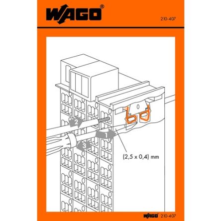 WAGO Pre-Printed Label. Quantity: 100EA [210-407]; 278-3951