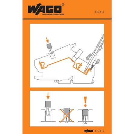 WAGO Pre-Printed Label. Quantity: 500EA [210-413]; 278-3954