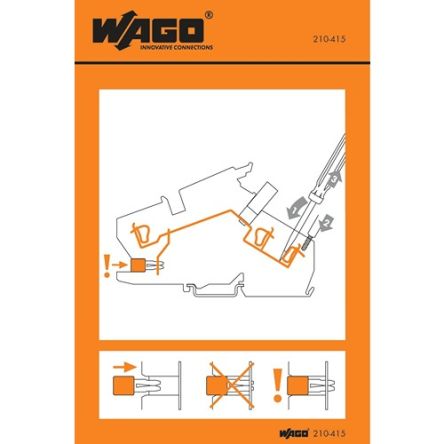 WAGO Adhesive Pre-Printed Adhesive Label [210-415]; 278-3956