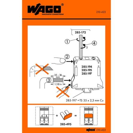 WAGO Pre-Printed Label. Quantity: 100EA [210-422]; 278-3960