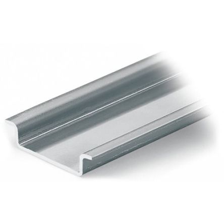 WAGO Steel Unslotted DIN Rail, Top Hat Compatible, 2000mm x 35mm x 8mm [210-505]; 278-3966