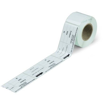 WAGO 210 White Label Roll, 33mm Width, 70mm Height, 500Per Roll Qty [210-801]; 278-3980