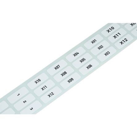 WAGO 210 White Black Print Label, 25mm Width, 9.5mm Height, 1500Per Roll Qty [210-808]; 278-3988