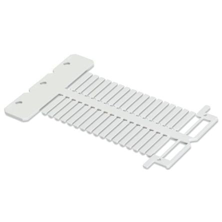 WAGO 211 Push In Cable Marker, White, Pre-printed "Plain", for Nozzles, 211-120 [211-120]; 278-4020