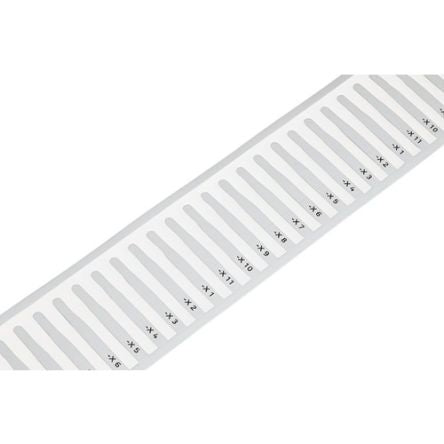 WAGO 211 Push In Cable Marker, White, Pre-printed "Plain", for Nozzles, 211-811 [211-811]; 278-4043