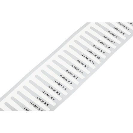 WAGO 211 Push In Cable Marker, White, Pre-printed "Plain", for Nozzles, 211-821 [211-821]; 278-4045