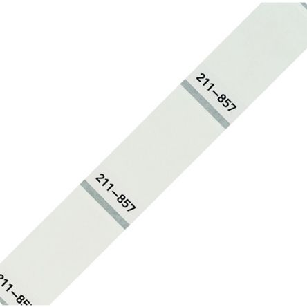 WAGO 211 White Black Print Label, 44mm Width, 18mm Height, 500Per Pack Qty [211-857]; 278-4054