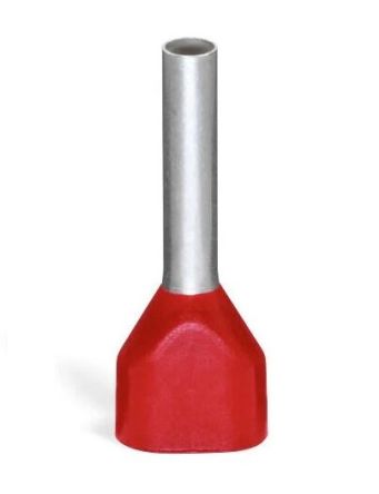 WAGO, 216 Insulated Bootlace Ferrule, 12mm Pin Length, 2mm Pin Diameter, Red [216-542]; 278-4077
