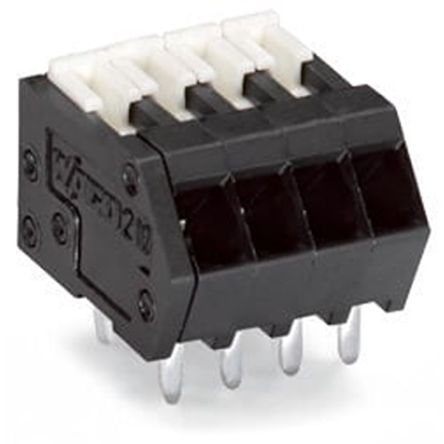 WAGO 218 Series PCB Terminal Block, 6-Contact, 2.5mm Pitch, PCB Mount, 1-Row, Cage Clamp Termination [218-106/000-604]; 278-4087