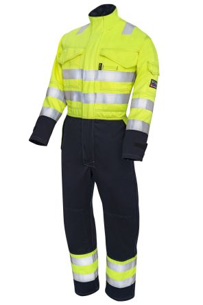 ProGARM Navy/Yellow Reusable Coverall, 48 in [444-NYE-R48]; 278-4517