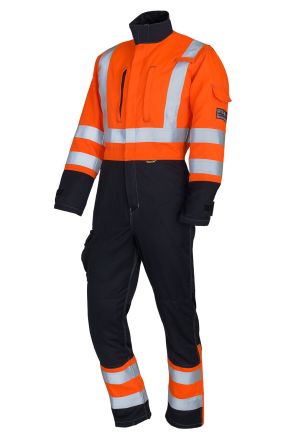 ProGARM Navy/Orange Reusable Coverall, 44 in [4658-HON-T44]; 278-4557