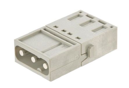 HARTING Heavy Duty Power Connector Module, 40A, Male, Han-Modular Series, 3 Contacts [09140035001]; 278-5064