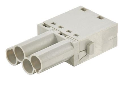 HARTING Heavy Duty Power Connector Module, 40A, Male, Han-Modular Series, 4 Contacts [09140045001]; 278-5068