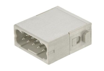 HARTING Heavy Duty Power Connector Module, 10A, Male, Han-Modular Series, 12 Contacts [09140125001]; 278-5083