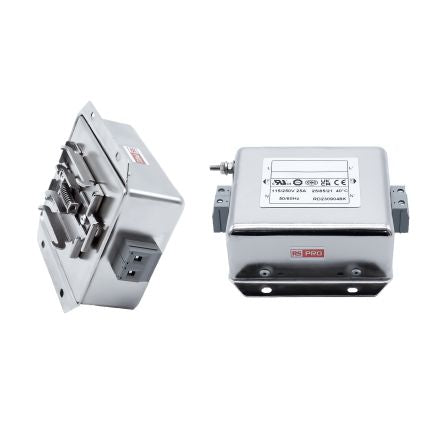 RS PRO 25A 250 V ac 50/60Hz, Chassis Mount Power Line Filter, Terminal Block Single Phase [0]; 278-5149