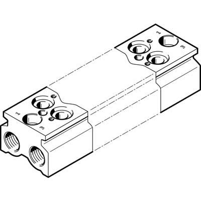 Festo CPE18 Pneumatic Manifold Fitting NPT 3/8 NPT 3/8 [CPE18-3/2-PRS-3/8-3-NPT]; 278-5233