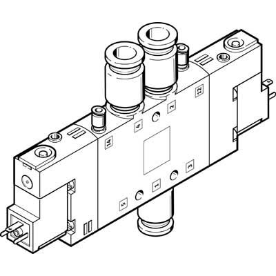 Festo Pneumatic Solenoid Valve -, 163783 [CPE18-M2H-5JS-QS-10]; 278-5268