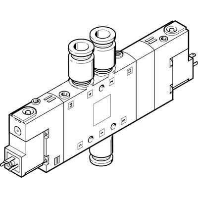 Festo Pneumatic Solenoid Valve -, 170331 [CPE18-M3H-5/3G-QS-10]; 278-5285