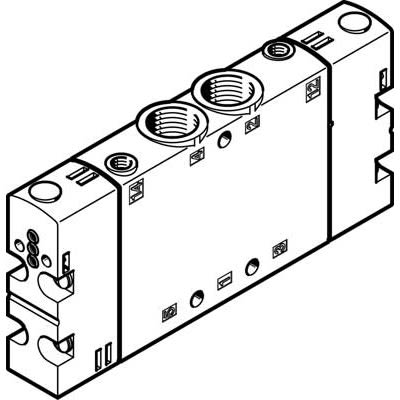 Festo Basic 5/2 Double Solenoid Pneumatic Control Valve CPE18 Series, G 1/4, M5, 550156 [CPE18-P1-5JS-1/4]; 278-5299