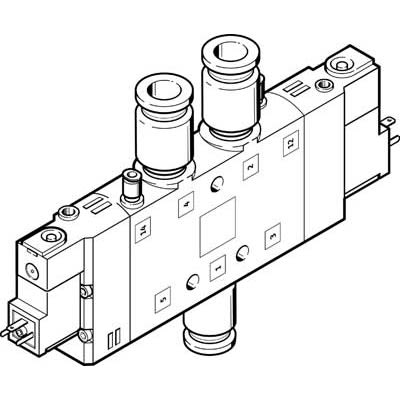 Festo Pneumatic Solenoid Valve -, 163823 [CPE24-M2H-5JS-QS-10]; 278-5333
