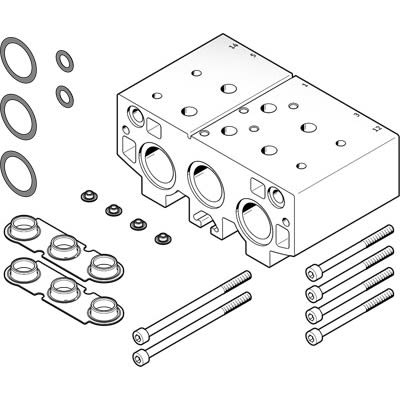 Festo VABM Pneumatic Manifold Fitting G 3/4 G 3/4 [VABM-B10-30EEE-G34-2]; 278-5558