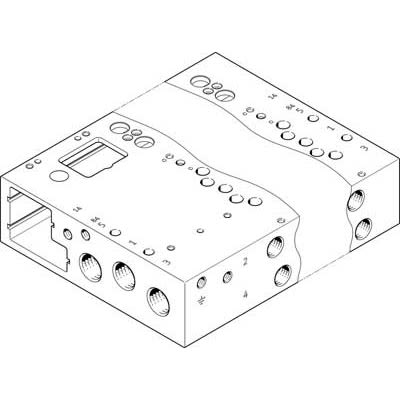 Festo VABM Pneumatic Manifold Fitting G 1/4 G 1/8 [VABM-L1-14W-G14-7-GR]; 278-5663