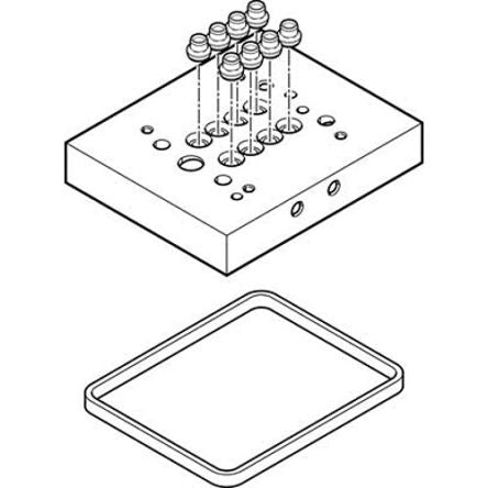 Festo CPV10 Multi Pin, 566710 [CPV10-VI-P4-1/8-C]; 278-6376