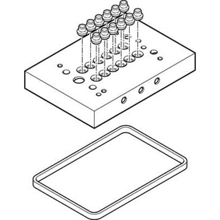 Festo CPV10 Plug Connector, 566711 [CPV10-VI-P6-1/8-C]; 278-6377