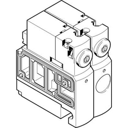 Festo Pneumatic Solenoid Valve -, 527571 [CPVSC1-M1H-J-P]; 278-6400