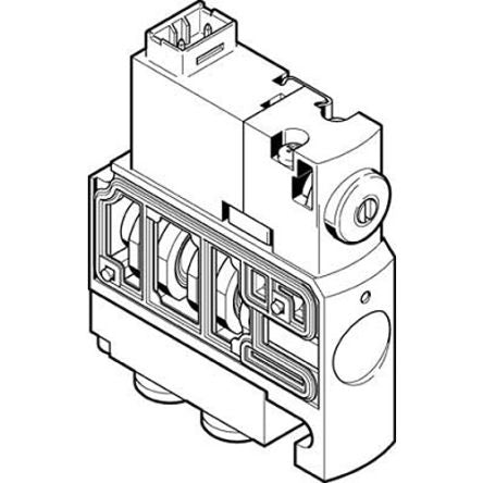 Festo Pneumatic Solenoid Valve -, 547281 [CPVSC1-M1H-M-T-Q3]; 278-6427