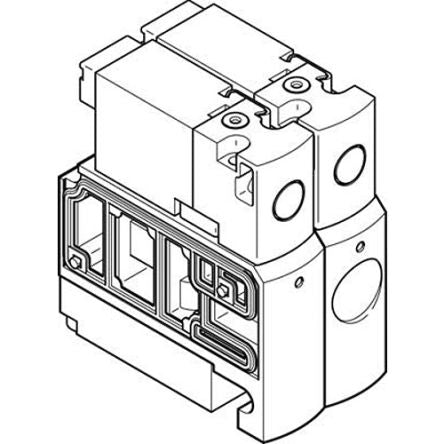 Festo Pneumatic Solenoid Valve -, 548059 [CPVSC1-M1HT-J-H-Q3]; 278-6448