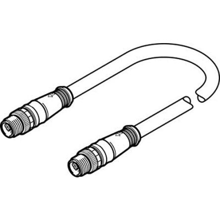 Festo NEBC Cable, 564190 [NEBC-F12G8-KH-0.5-N-S-F12G8]; 278-6788